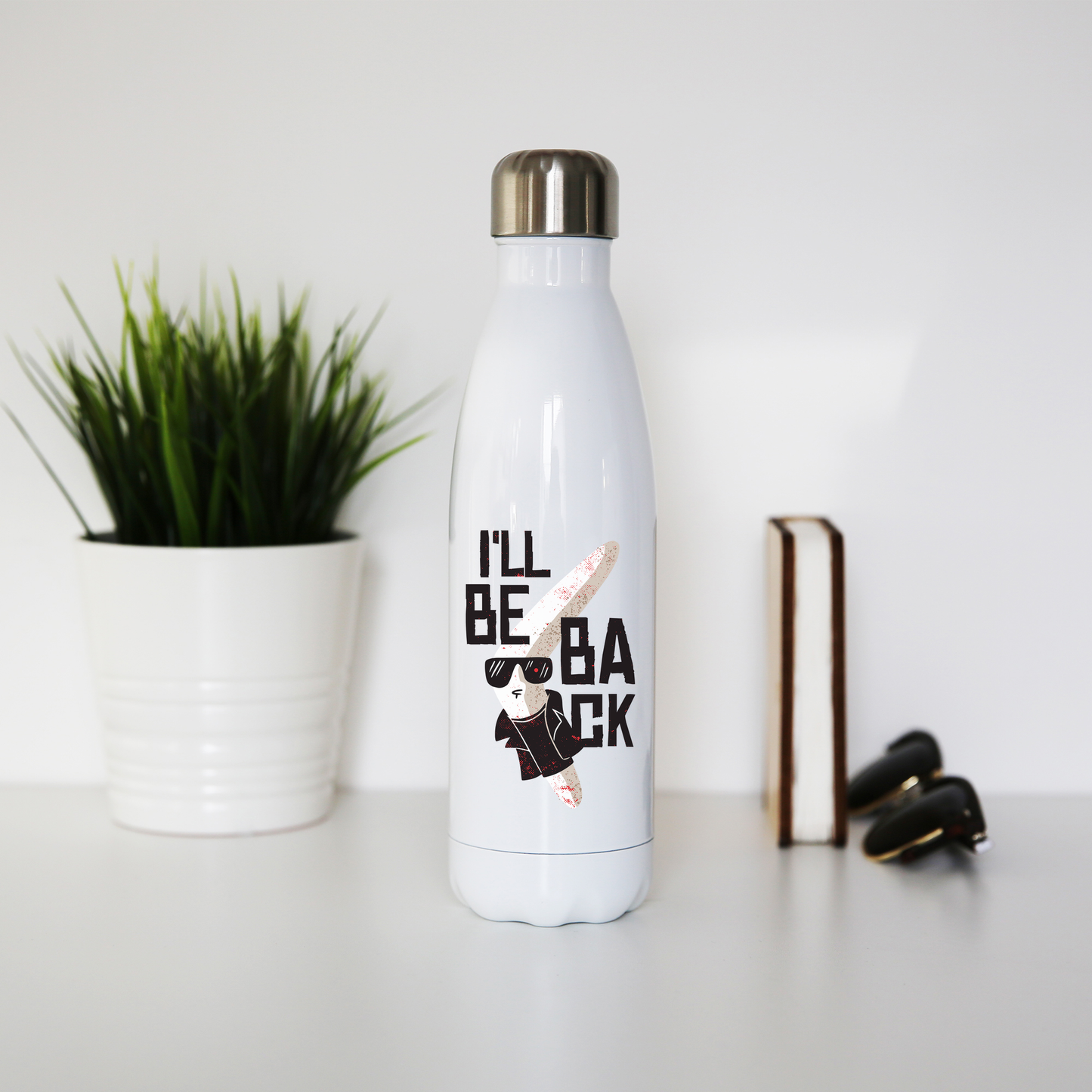 Boomerang funny water bottle stainless steel reusable