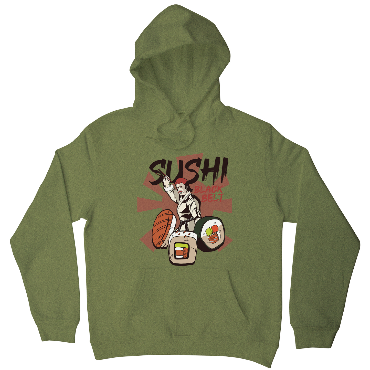 Sushi black belt funny hoodie