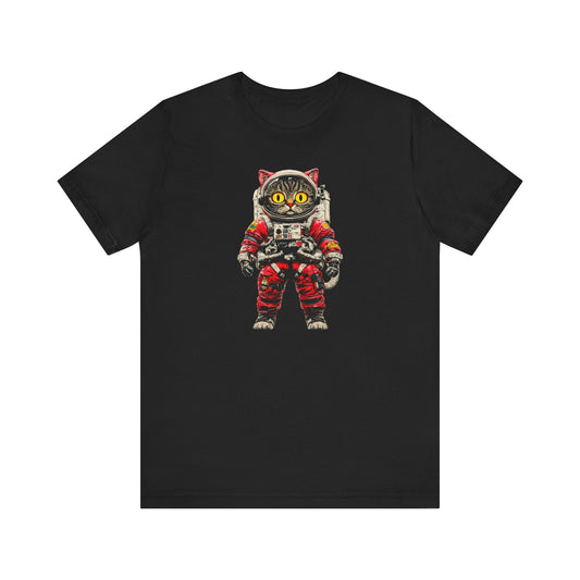 Cosmic Cat Astronaut Graphic Tee Style001
