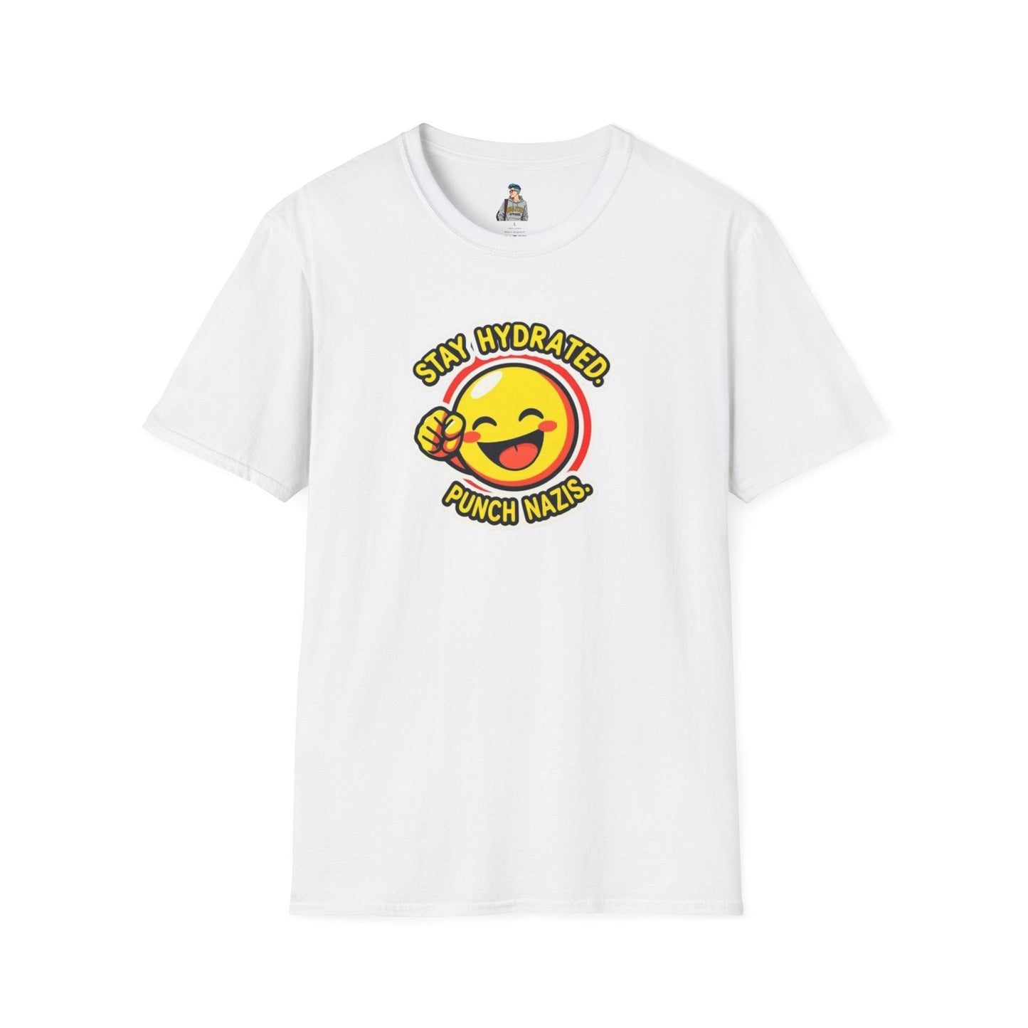 Stay Hydrated, Punch Nazis Funny Emoji T-Shirt