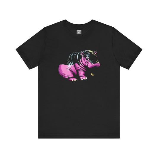 Colorful Hippo Graphic Tee Style003