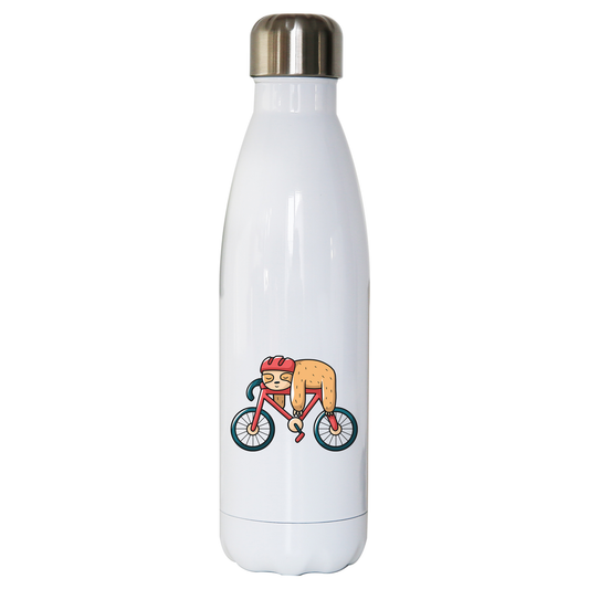 Bike sloth funny water bottle stainless steel reusable