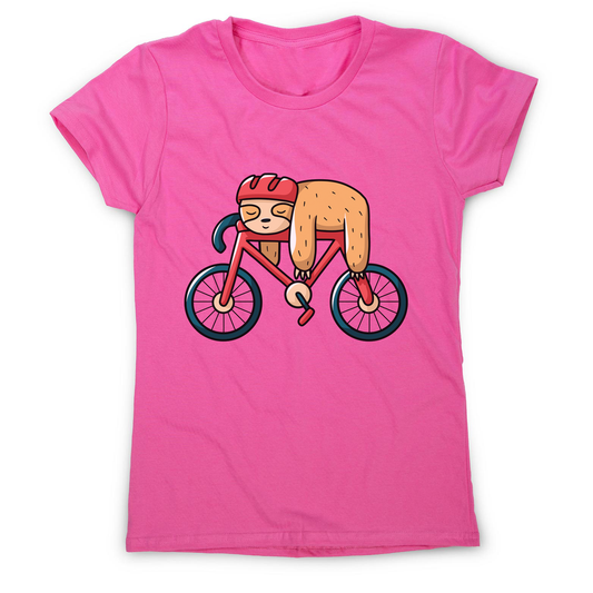 Bike sloth funny women's t-shirt
