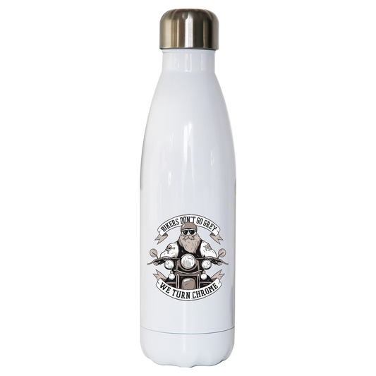 Funny biker text water bottle stainless steel reusable