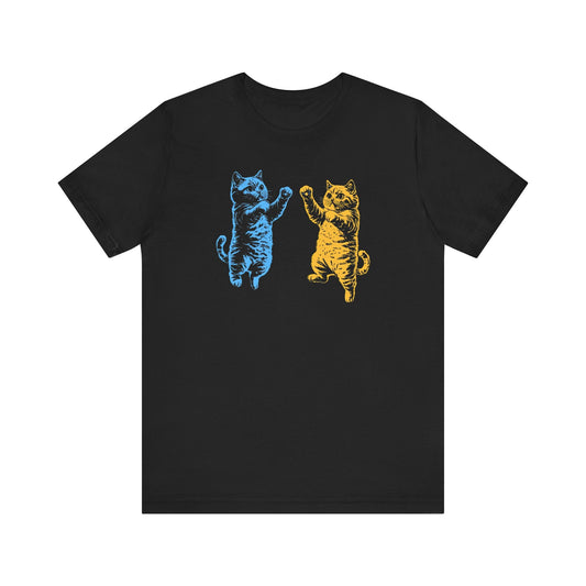 Playful Cats Graphic Tee Style001