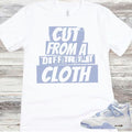 4 Forget Me Not Aluminum Blue Sneaker Match Shirt, Cut From A Different Cloth