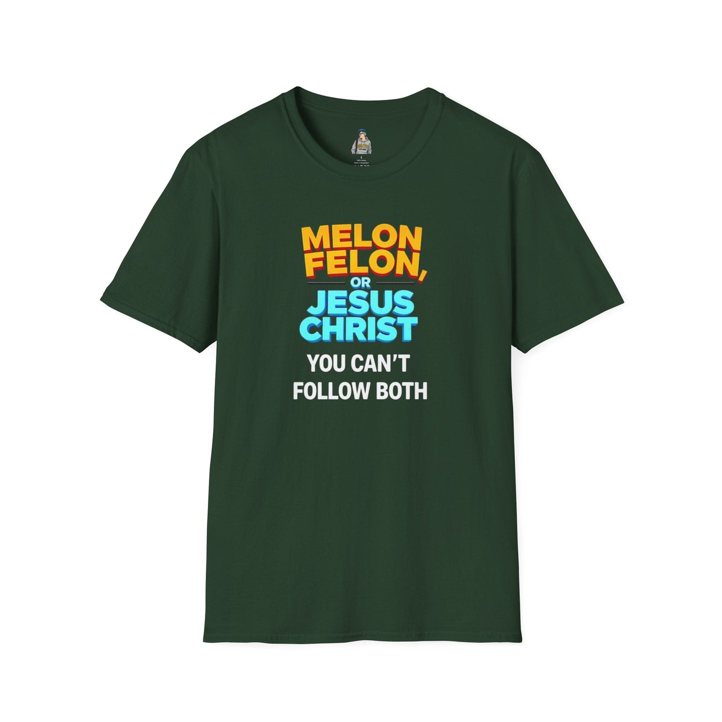 Funny Unisex T-Shirt - "Melon, Felon, or Jesus Christ" Graphic Tee