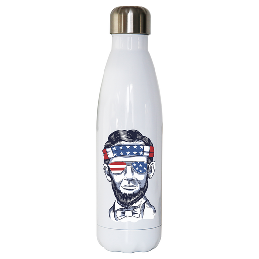 Funny abraham lincoln water bottle stainless steel reusable