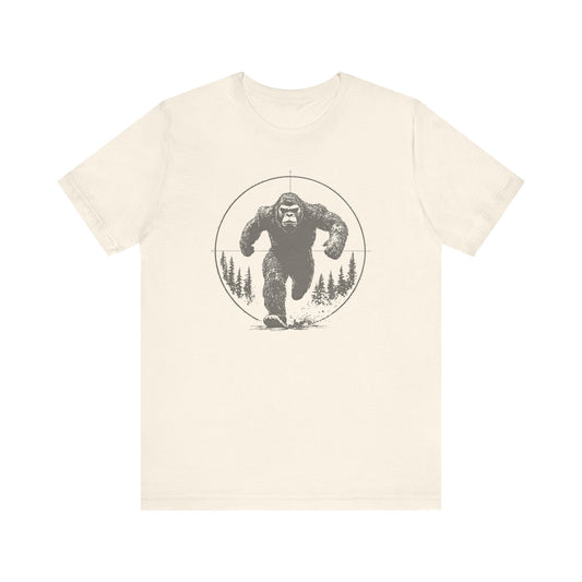 Bigfoot in Crosshairs T-Shirt Funny Adventure Design