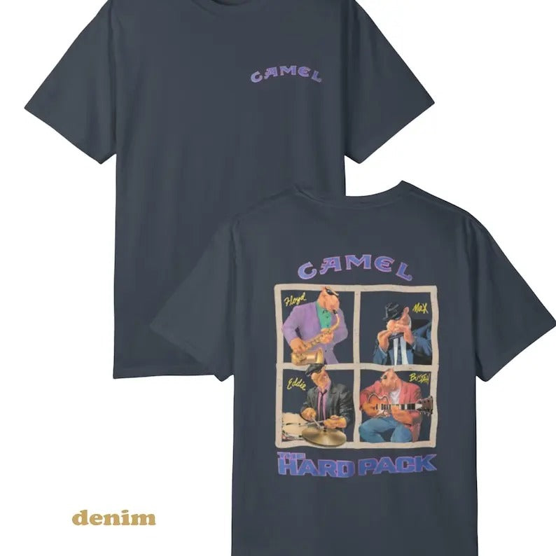 90s Camel The Hard Pack T-shirt | Unisex Garment-Dyed Shirt, Joe Camel Promo Tee, Cowboy Apparel, Motorcycle Smoker T Shirt 1990s  T-shirt, sweater and Hoodie 2 sides