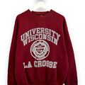 Vintage 80s/90s University Of Wisconsin NCAA Lacrosse Crest Sweatshirt Size XL