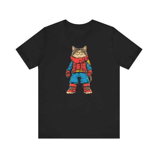 Adventurous Cat Explorer Graphic Tee