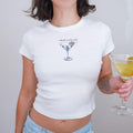 A Bride In A Tini Bit Baby Tee Dirty Martini Themed Bachelorette Party Dirty Martini Bride Baby Tee Dirty Martini Bachelorette Martini Bach