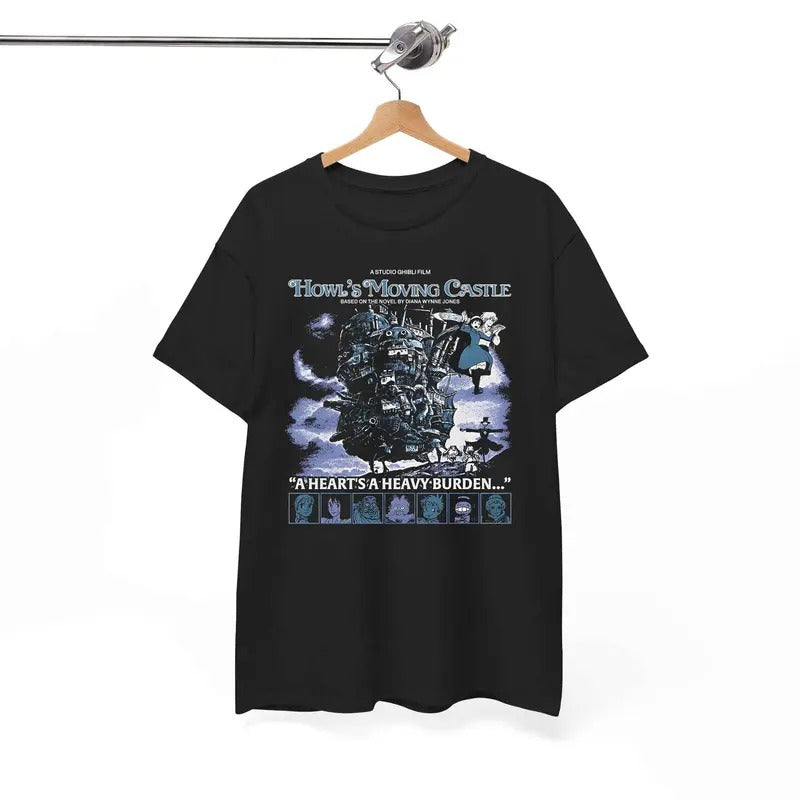A Heart's A Heavy Burden T-shirt  | Sophie Hatter Quote | Miyazaki Shirt | Anime Shirt | Howls Castle Shirt | Animestyle{n002}3