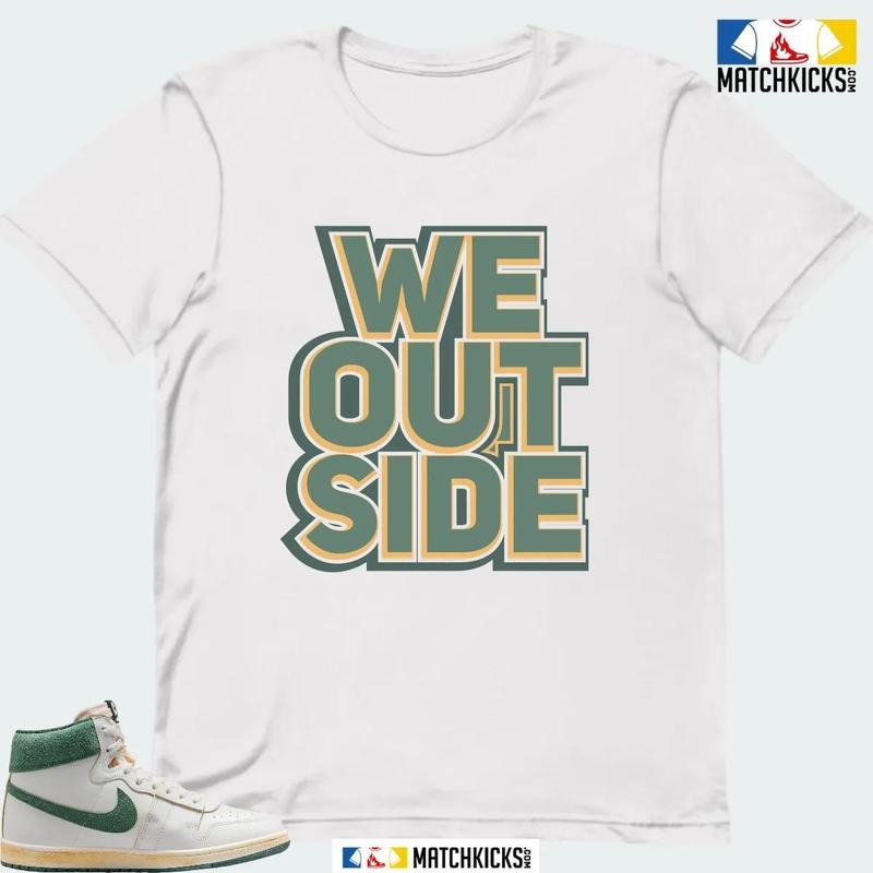 A J SHIP A MA MANIERE GREEN STONE SNEAKER MATCHING T-SHIRT (WE OUTSIDE)