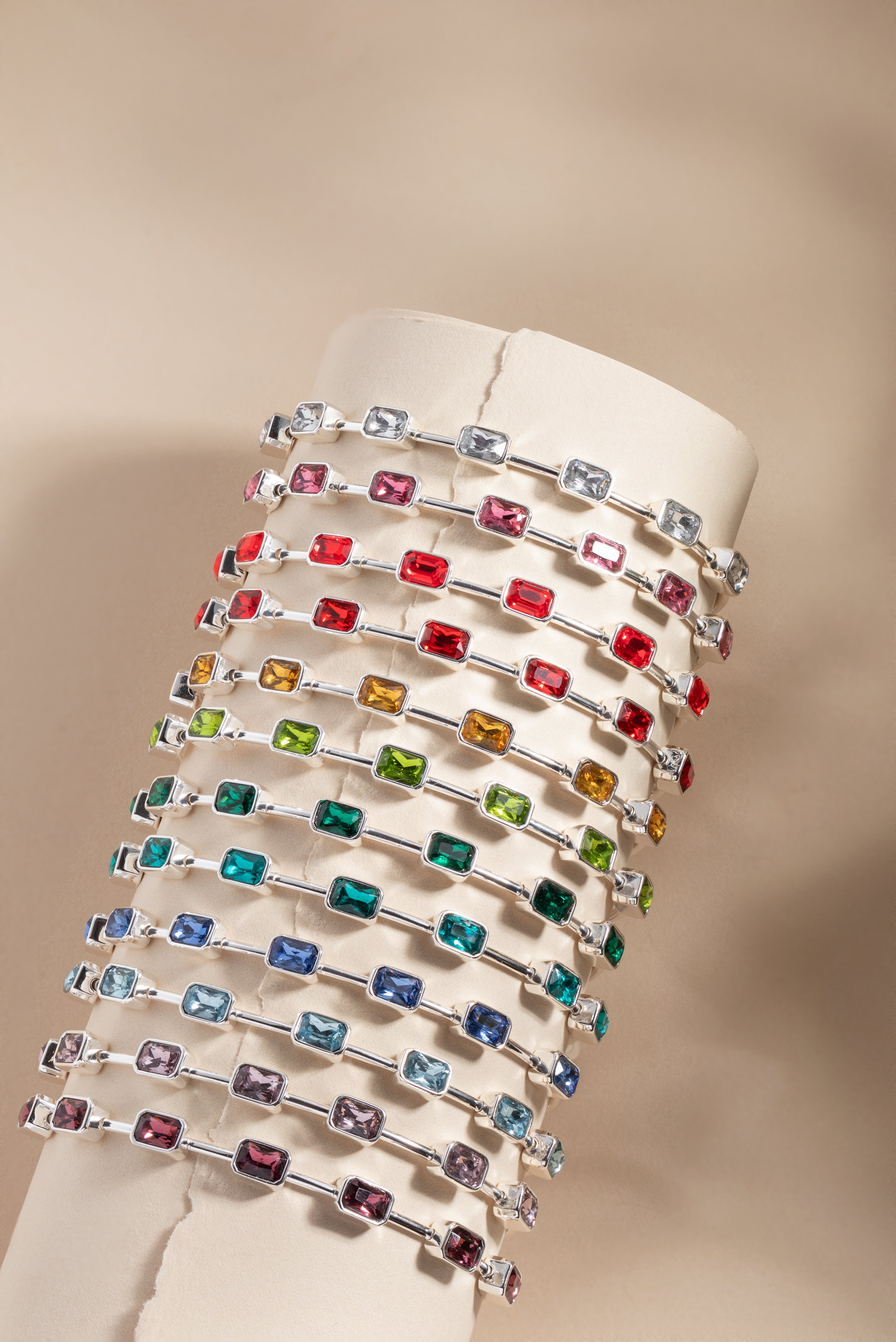 June Birthstone Emerald Cut Bangle