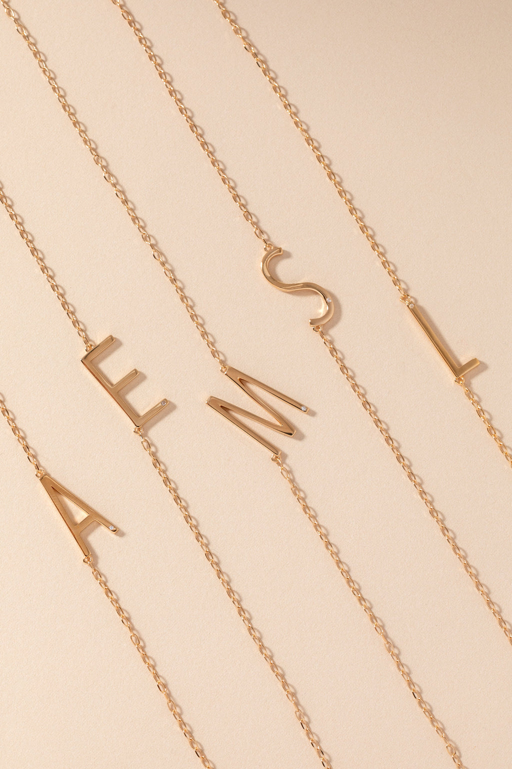 Initial A Precious Elongated Necklace