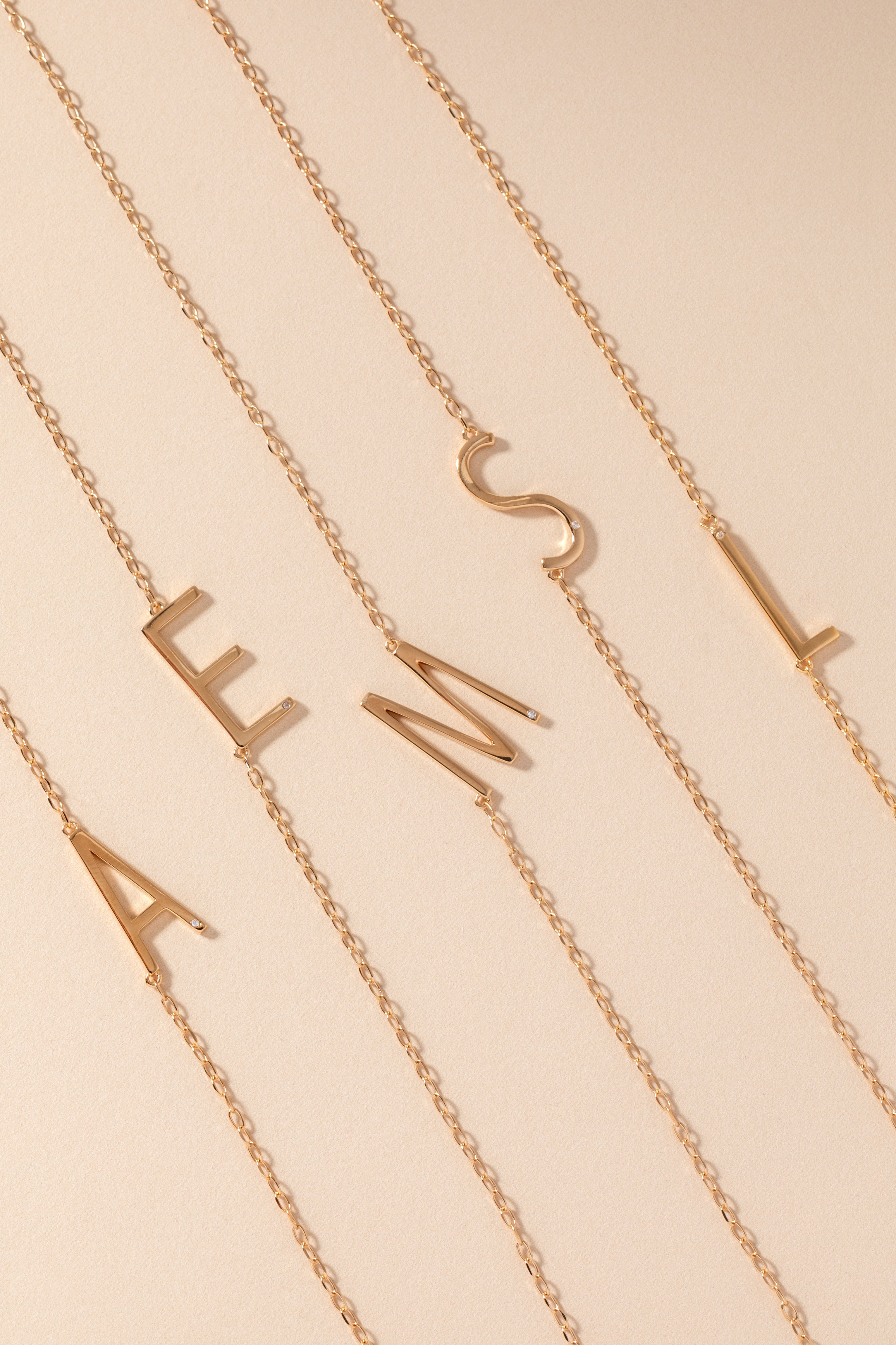 Initial A Precious Elongated Necklace