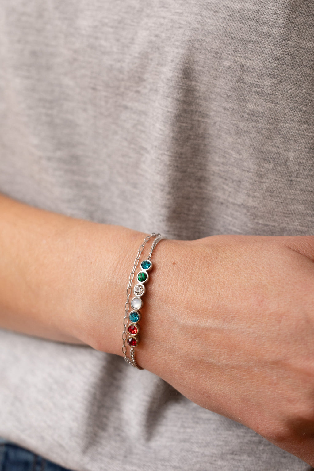 Grandma Hidden Message Acrostic Bolo Bracelet