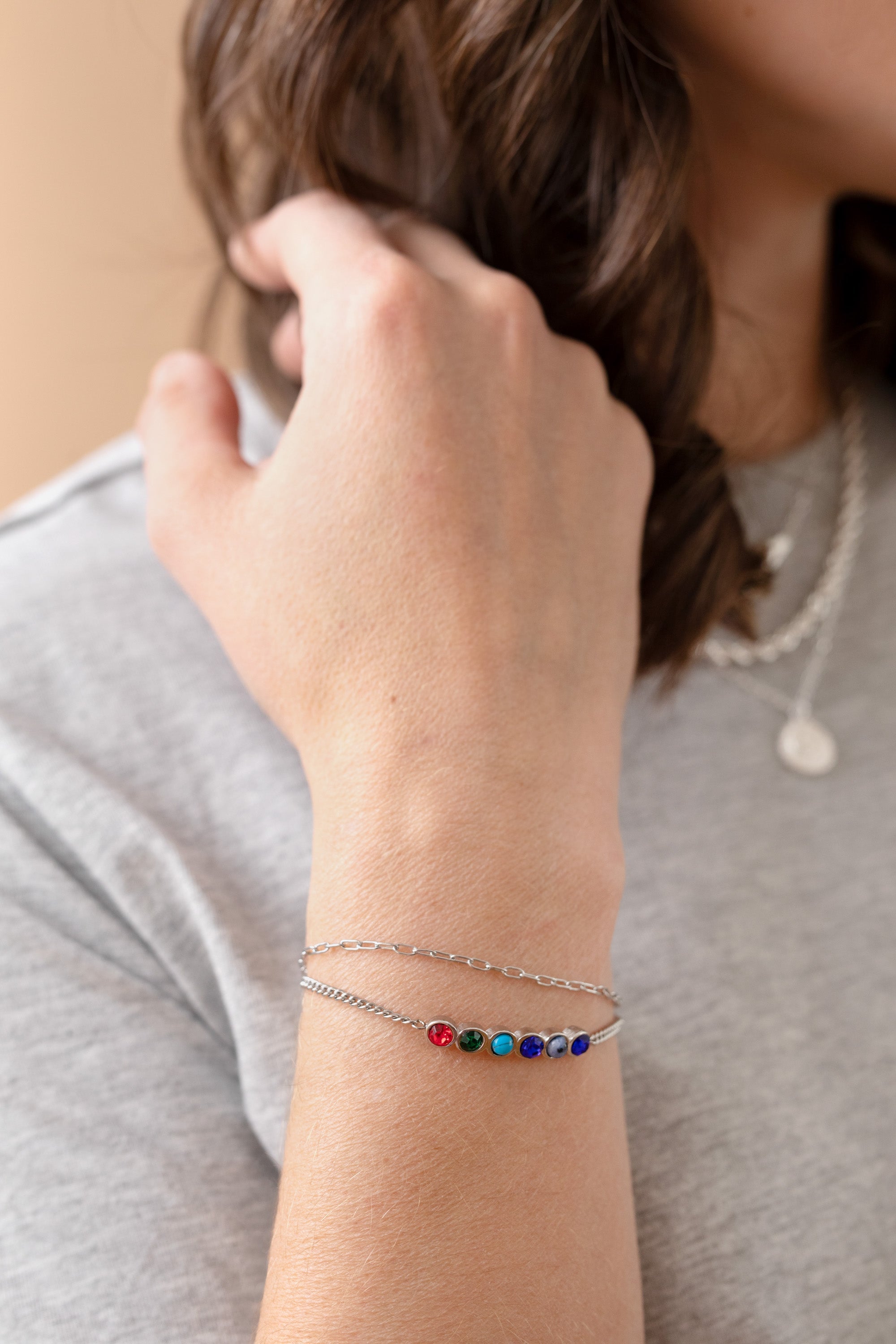 Sister Hidden Message Acrostic Bolo Bracelet