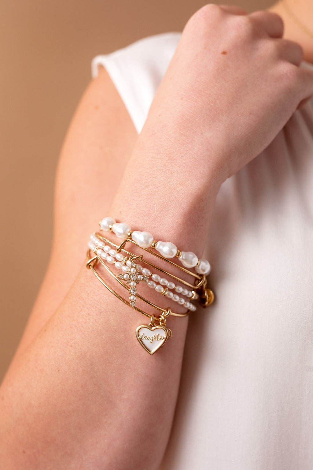 Daughter Mother of Pearl Bangle