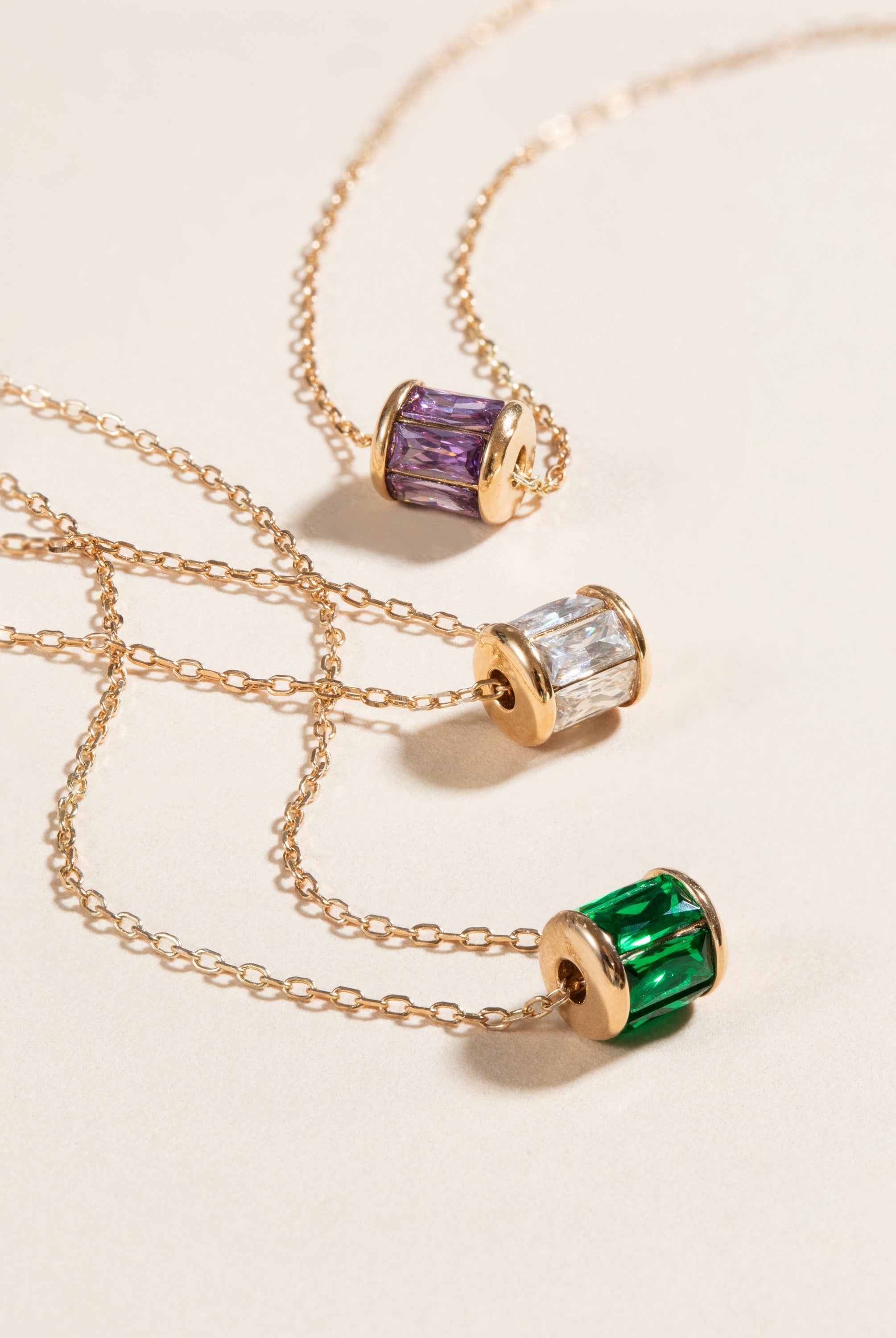 April Birthstone Precious Pendant Necklace