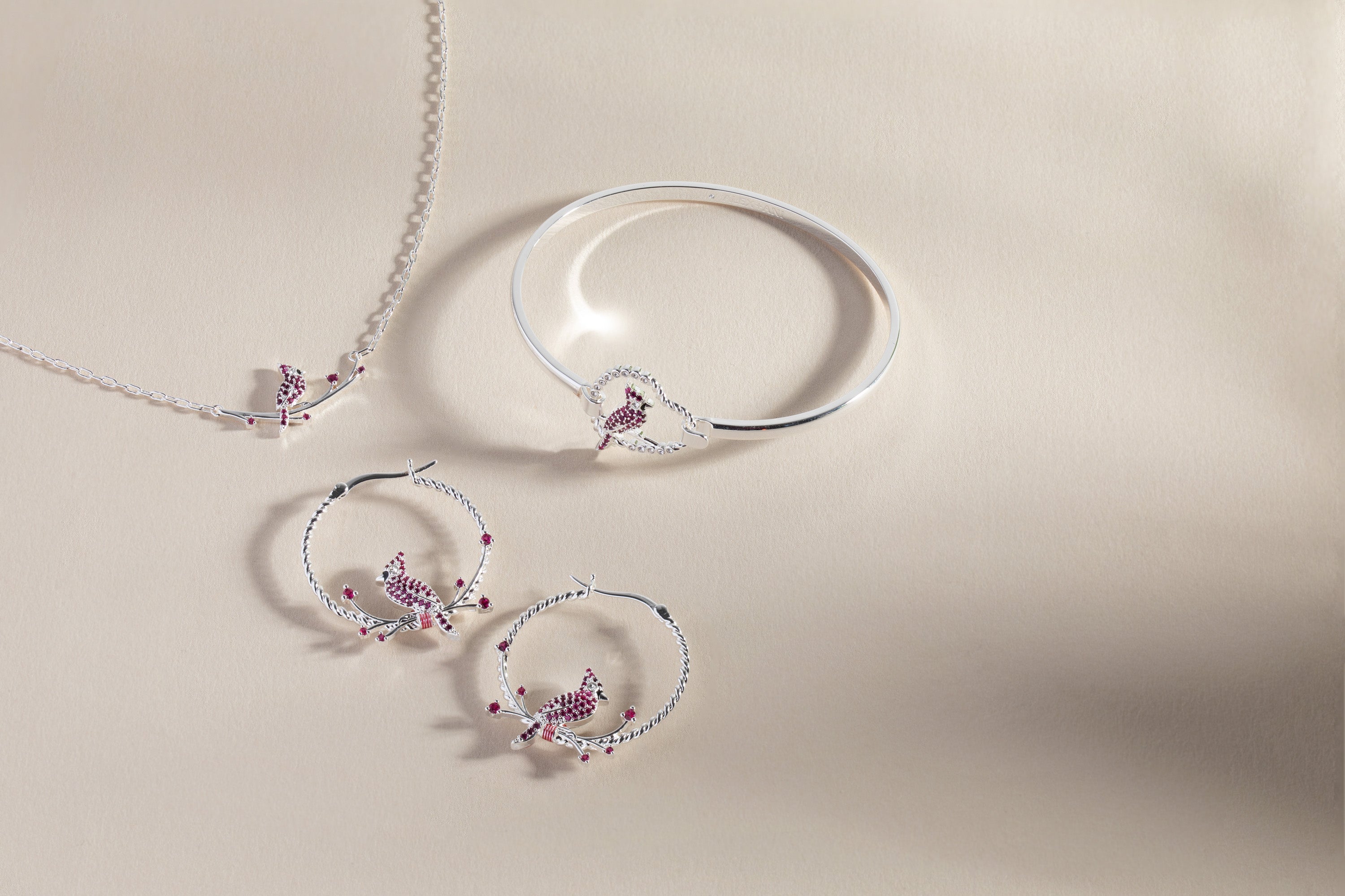 Cardinal Reversible Hoop Earrings