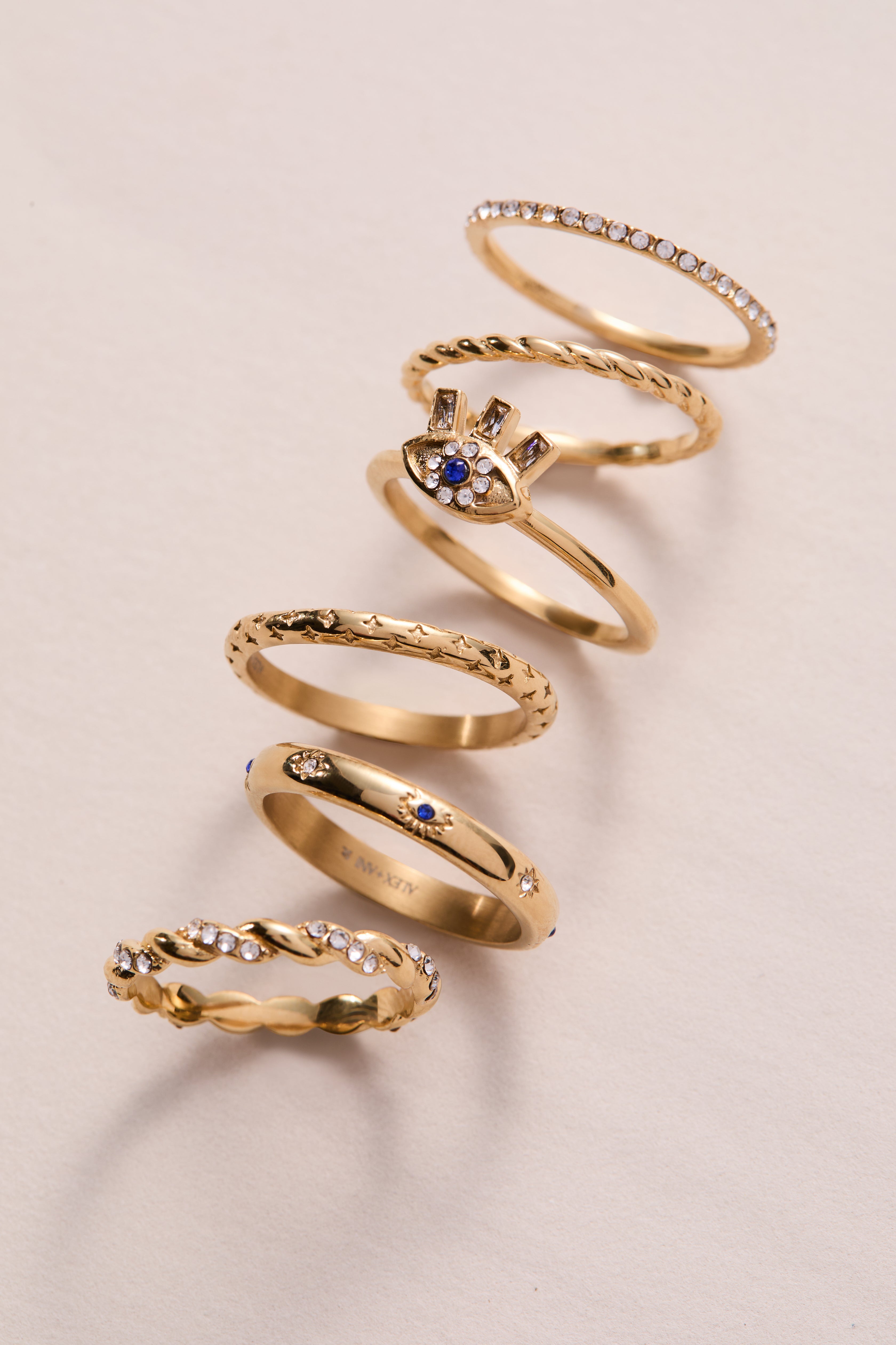 Evil Eye Stacking Ring Set of 3