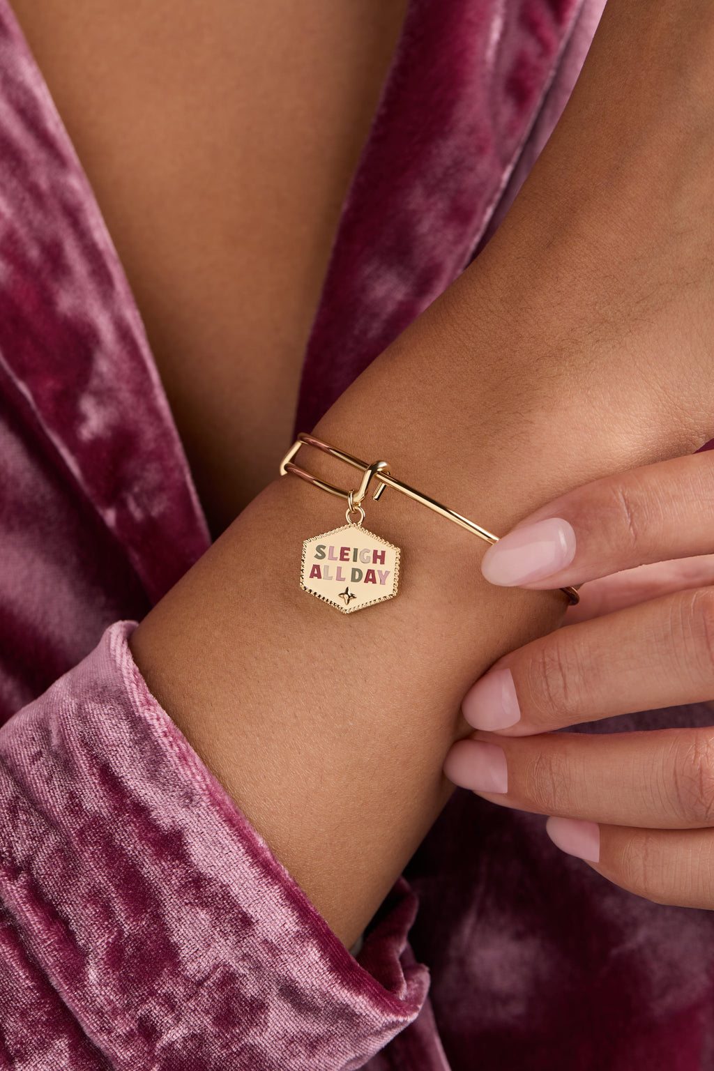 ‘Sleigh All Day’ Charm Bangle