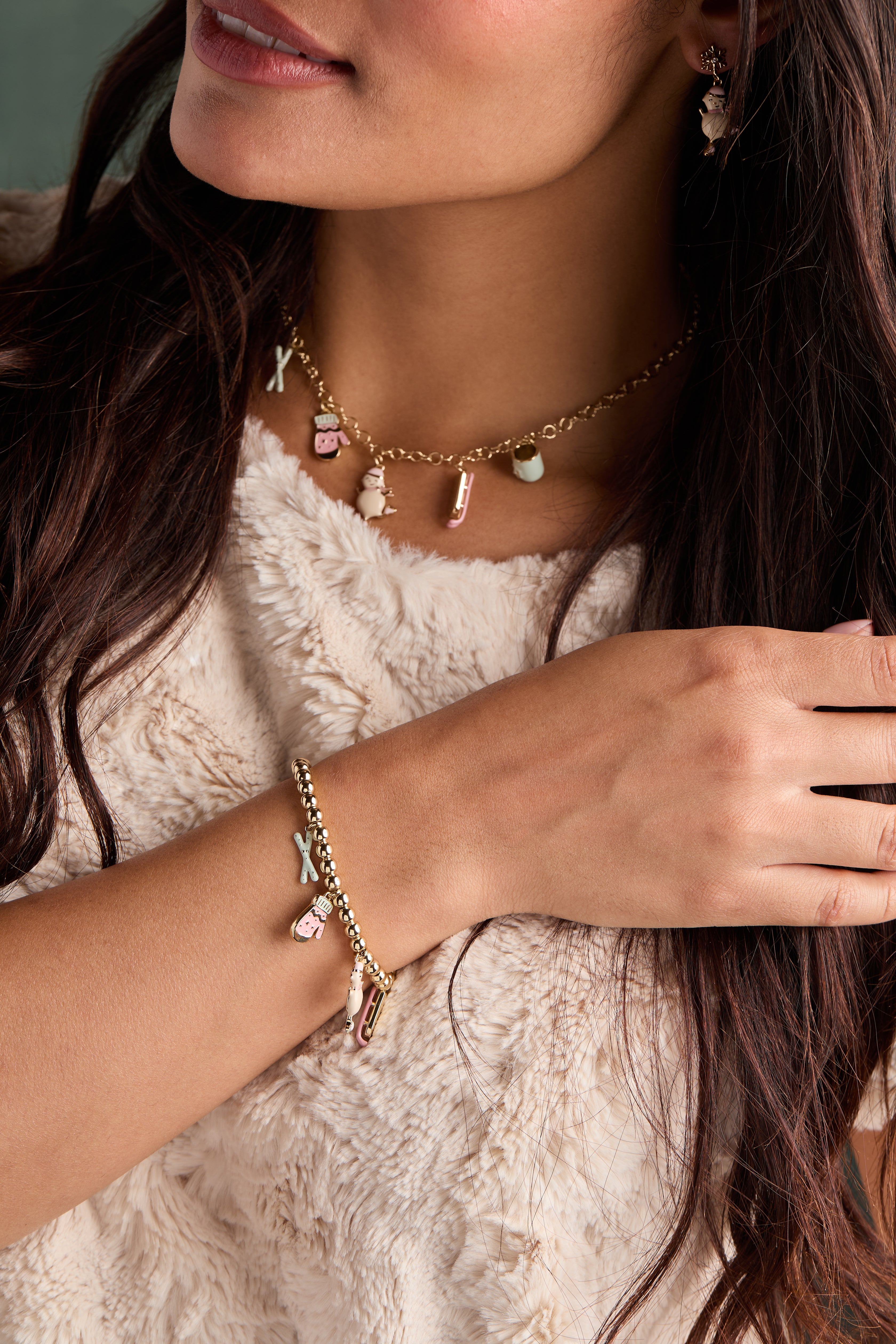 Winter Wonderland Multi Charm Bolo Bracelet