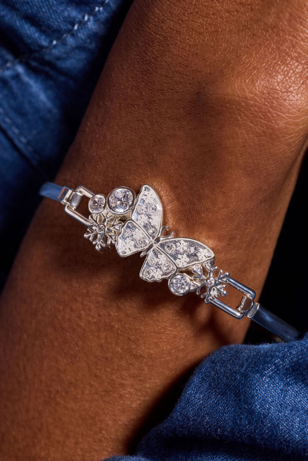 Glass Butterfly Tension Bangle
