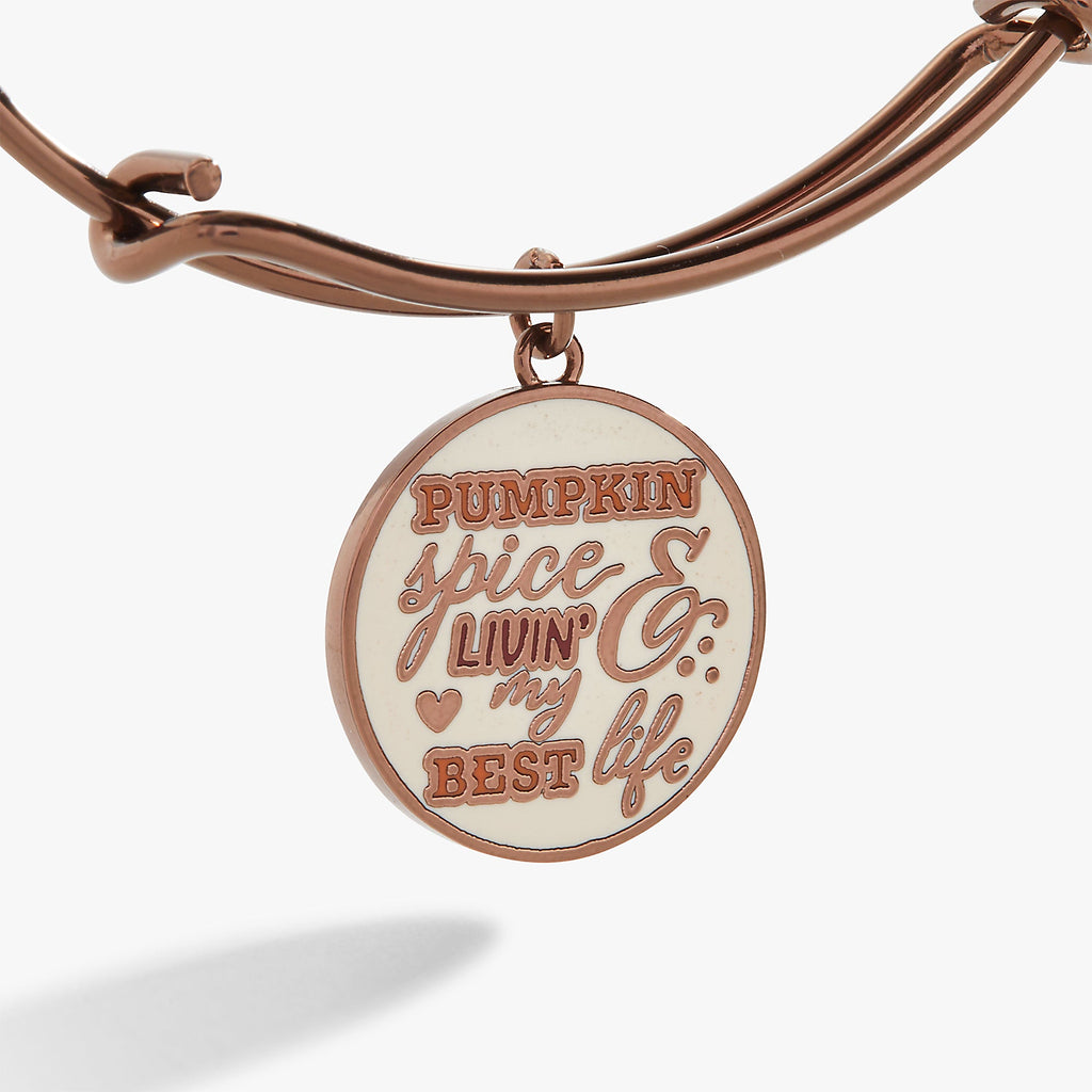 Pumpkin Spice Mantra Charm Bangle
