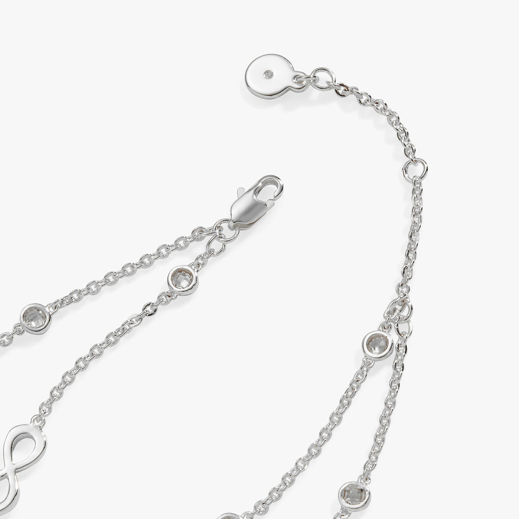 Sister Infinity Chain Double Strand Bracelet