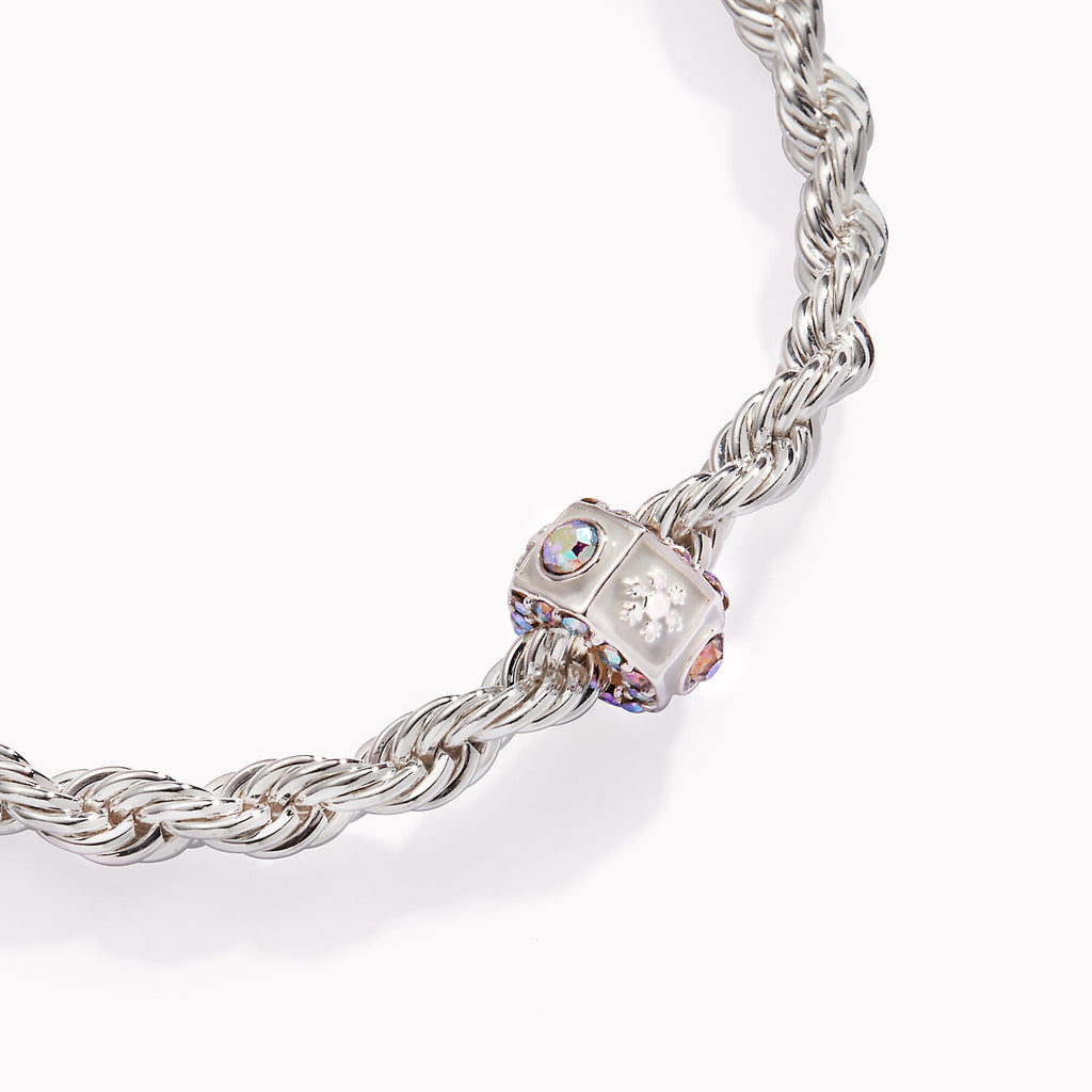 Snowflake and Crystal Chain Bracelet
