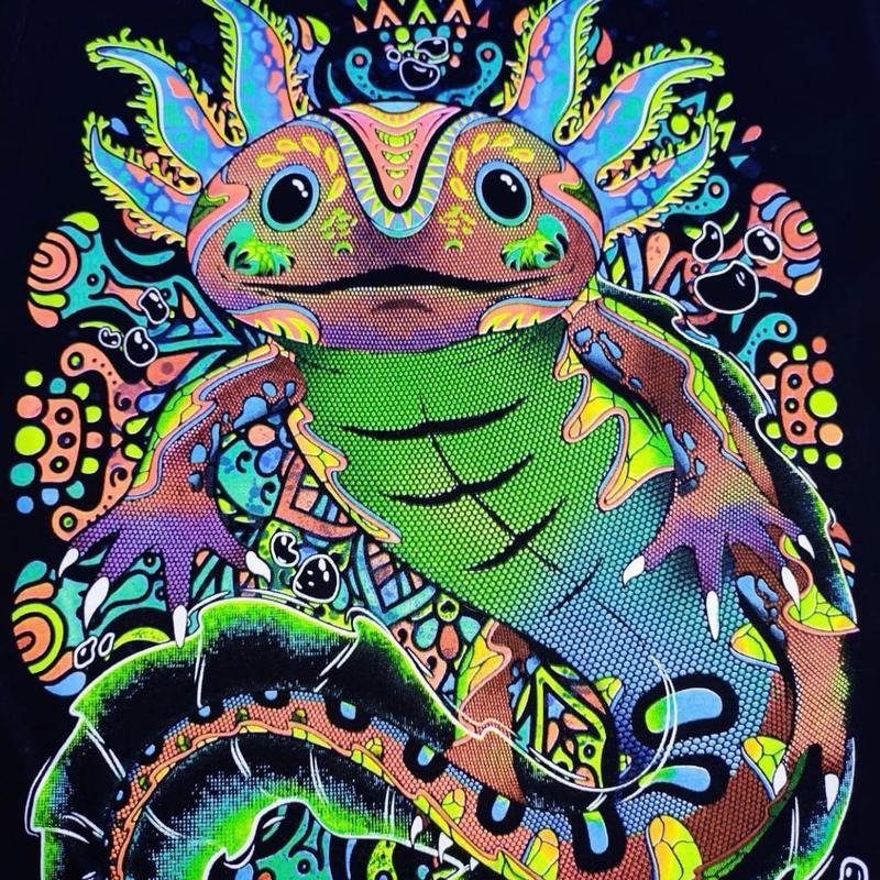 Ajolote bello T-shirt Cotton Black Casual