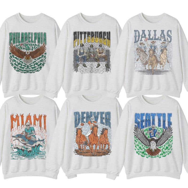 All Teams Football Sweatshirt, Game Day Sweatshirt, Sports Fan Gifts