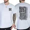 American Flag Trump Dance T-shirt - QR Code Funny Graphic Tee for Unisex, Ideal Gift for Any Occasion
