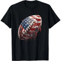 American football Us Flag T-Shirt Made in USAstyle{n002}2