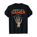 Anatomy Of A Gamer Skeleton Hand Funny Men T-Shirt Made in USA