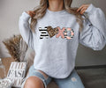 Animal striped XOXO Crewneck Sweatshirt