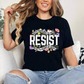 Anti-Trump Floral Resist Not My President T-Shirt | Unisex Cotton Tee, Short Sleeve, Size S-3XL