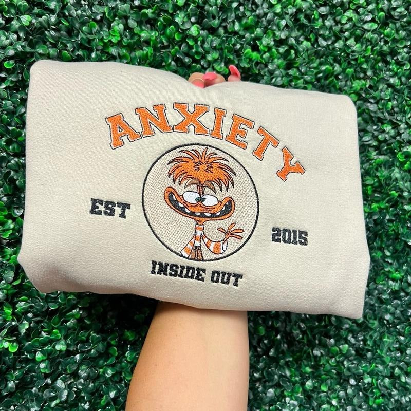 Anxiety university embroidered sweater unisex