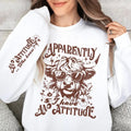 Apparently I Have an Attitude Shirt, Highland Cow Funny Adult, Snarky Western Cow, Sarcastic Sweatshirt, Funny Western Hoodie, Farm Life Cowstyle{n002}2