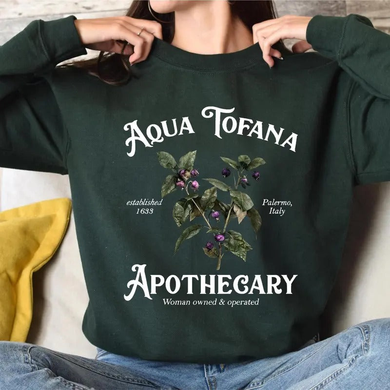 Aqua Tofana Apothecary Shirt, My Body My Choice Sweatshirt, Women's Rights Shirt, Funny Feminist Cotton Crewneck
