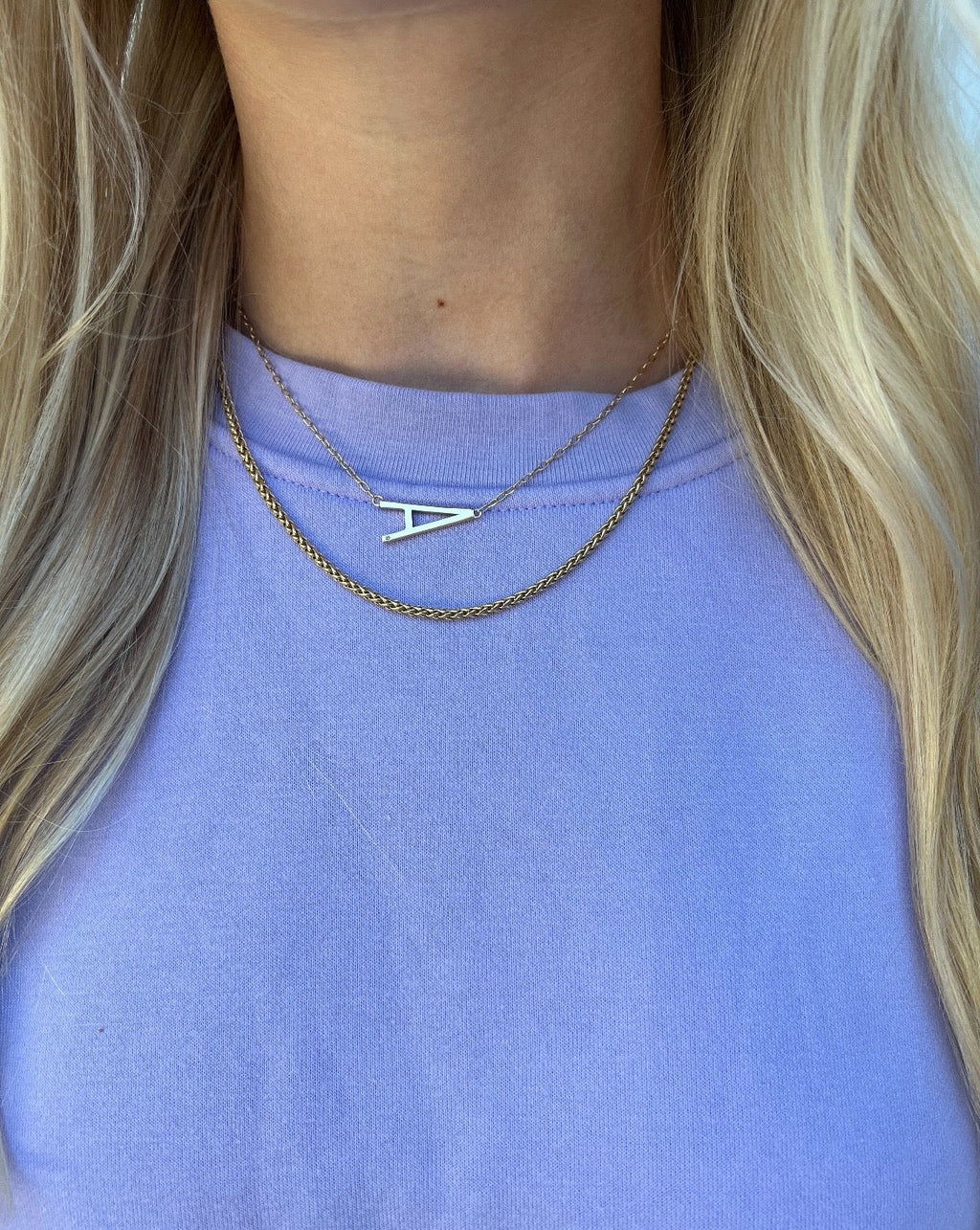 Initial A Precious Elongated Necklace