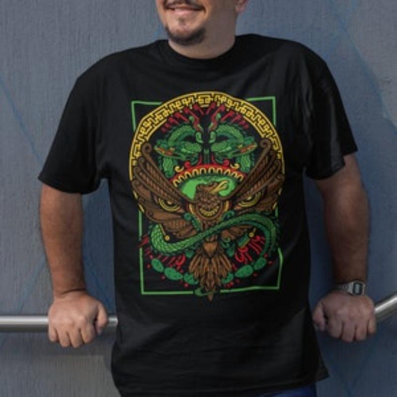 Authentic Mexican Eagle T-Shirt | Men's Mexican Pride Apparel | Artisan Gift for Him .made in usa