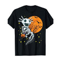 Axolotl Shirt - Axolotl Halloween Costume Skeleton Pumpkin T-Shirt Made in USA