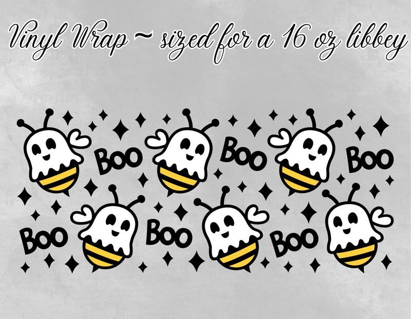 BOO BEES GHOST VINYL CUP WRAP