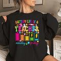 Back To School Tour Funny Teacher Shirt Retro Back to School Tshirt, Kindergarten, First Day Of School, Battery life of a Teacher Shirt,Funny Teacher Life T-Shirt,Gift For Teacher