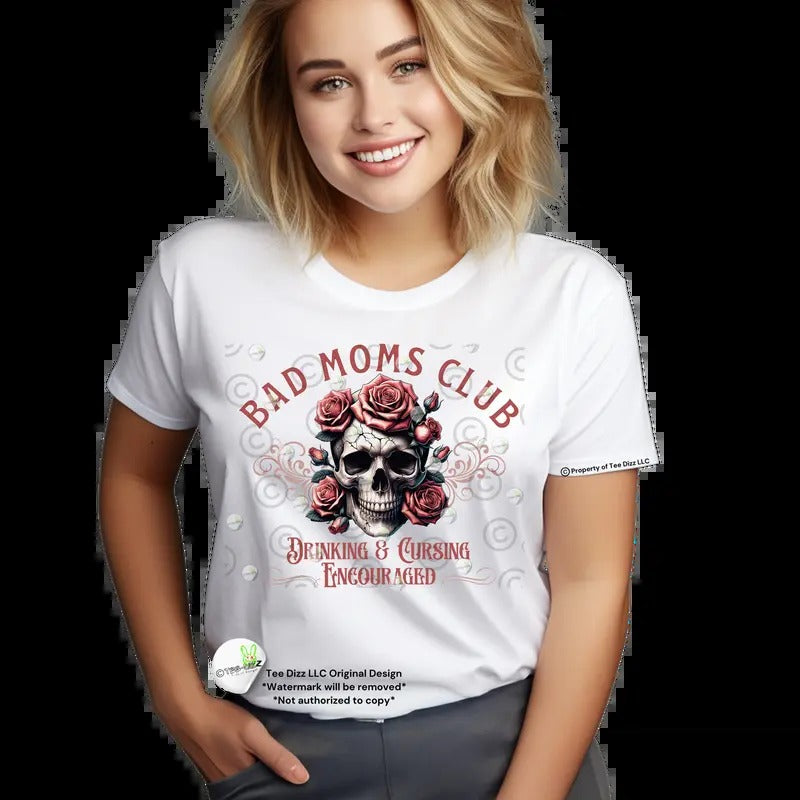 Bad Moms Club - Women's Funny T-shirt - Womenswear